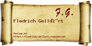 Fledrich Gellért névjegykártya