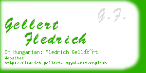 gellert fledrich business card